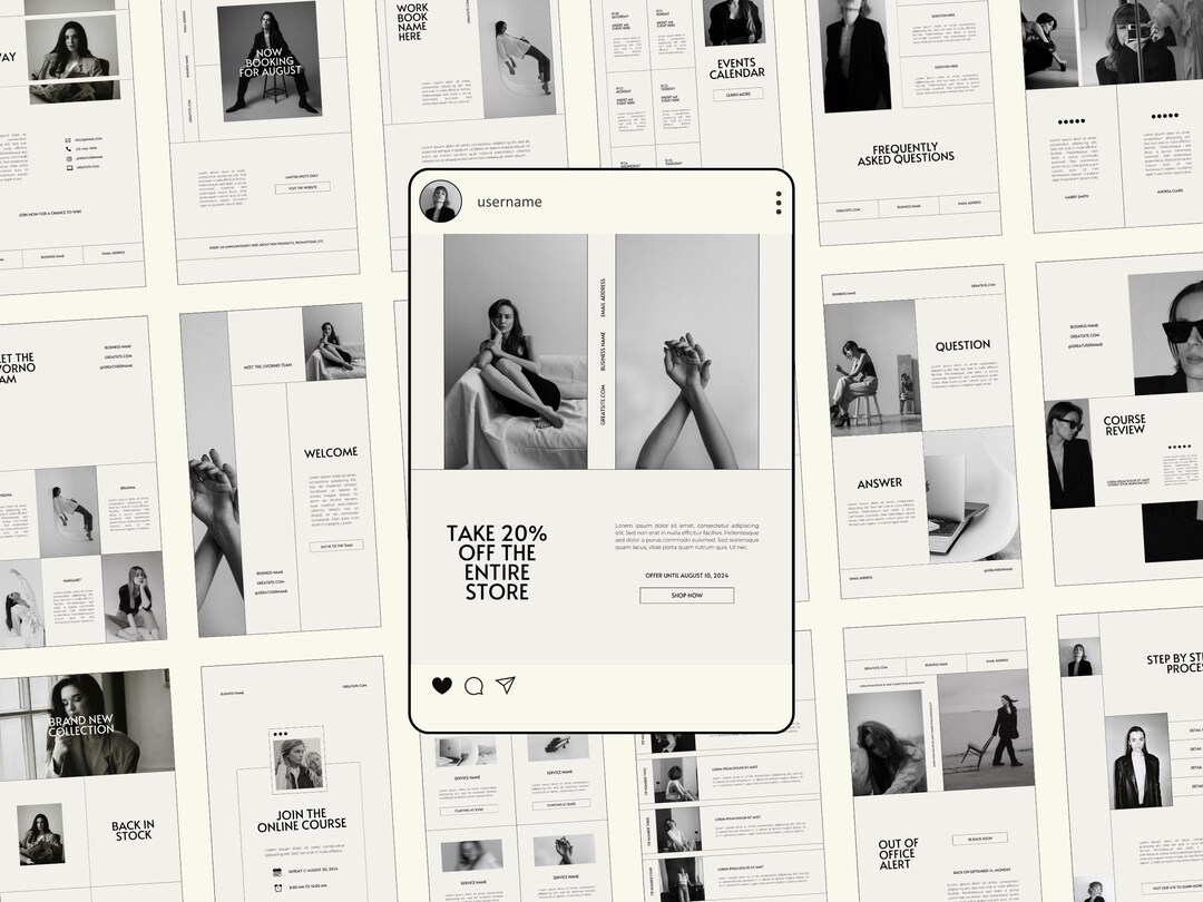 Canva Modern Instagram Stories and Posts Bundle, Editable Templates ...