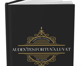 AUDENTES FORTUNA LUVAT Diario de tapa dura / Cuaderno de citas latinas motivacionales