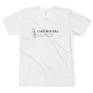 Eudaimonia Definition Unisex Short-Sleeve Jersey T-Shirt