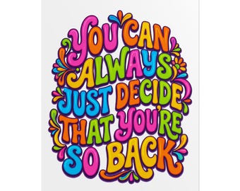 Póster estilo años 70 / Impresión retro optimista / Póster enrollable inspirador para decoración de oficina