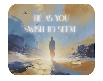 Alfombrilla de ratón con cita de Sócrates / Decoración filosófica de oficina / Alfombrilla de ratón "Sé como quieres parecer"