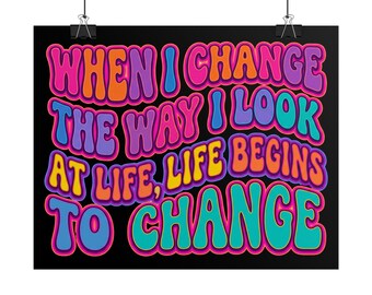 Impresión motivacional moderna / Decoración retro de oficina