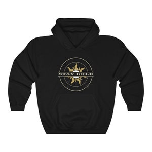 Stay Gold | Die Außenseiter von S.E. Hinton | Ponyboy & Johnny Cade | Vintage Typografie Unisex Heavy Blend Kapuzenpullover