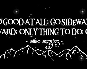 Baggins Adventure Bumper Sticker – Weather Resistant Vinyl Decal (3in x 10in)
