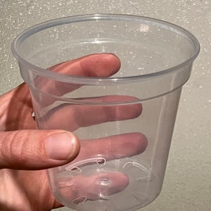 4 inch clear plastic pots for orchids / aroids (10cm)