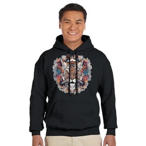 Trui met capuchon, tijgerontwerp, cool tijgerontwerp, trendy hoodie, duurzame mode, cool dierenontwerp, trendy trui, vrijetijdskleding, hoodie