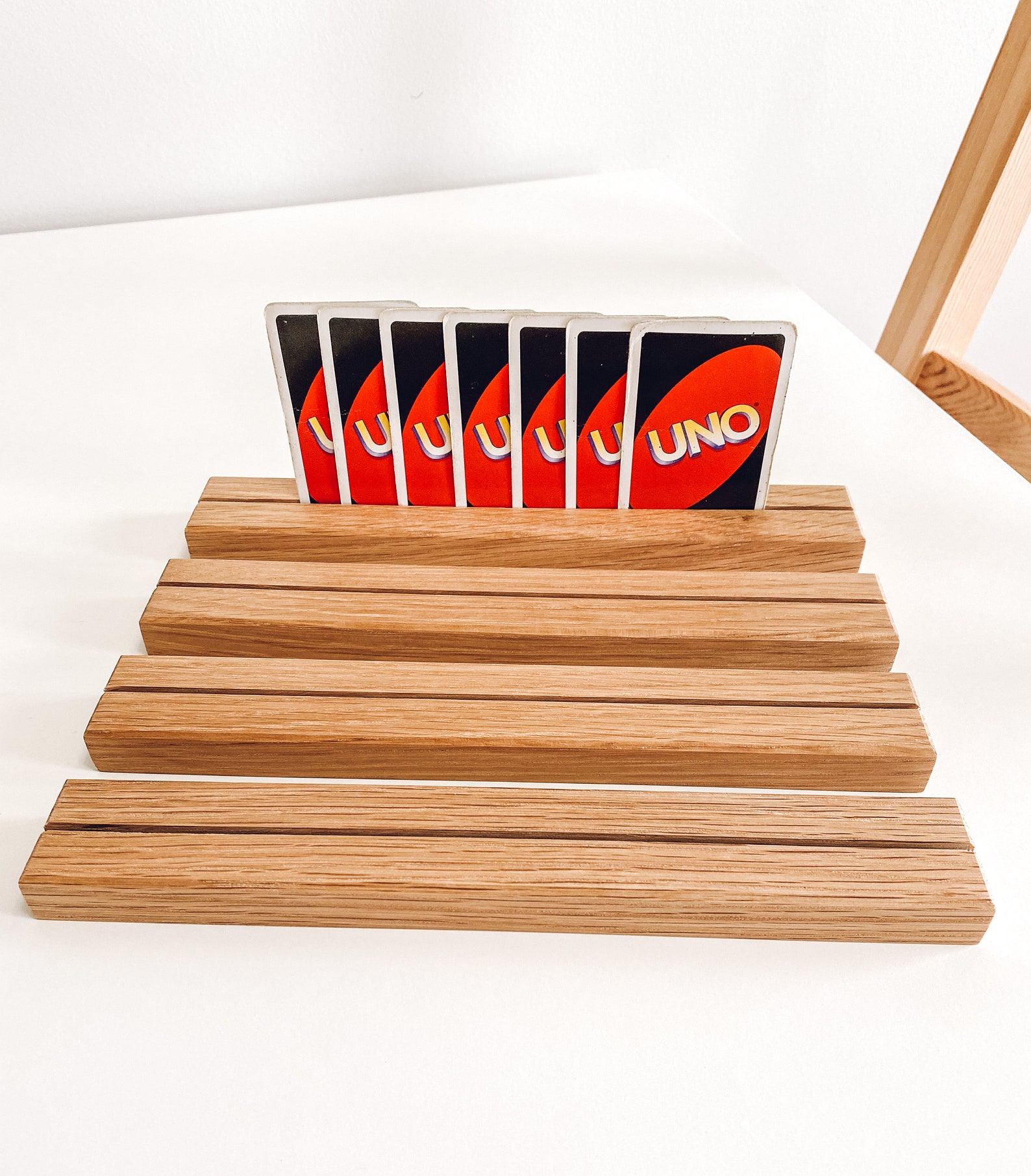 Wooden Playing Card Holder Game Card Stand Card Deck - Etsy