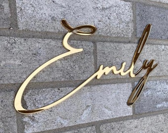 Personalized Name Sign, Event Decoration, Custom Name Sign, Mirror Acrylic Name Sign, Birthday Decoration, Nursary Decor, Acrylic Sign