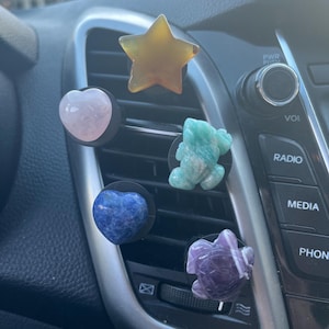 Aromatherapy Car Vent Clips | Essential Oil Crystal Car Clip