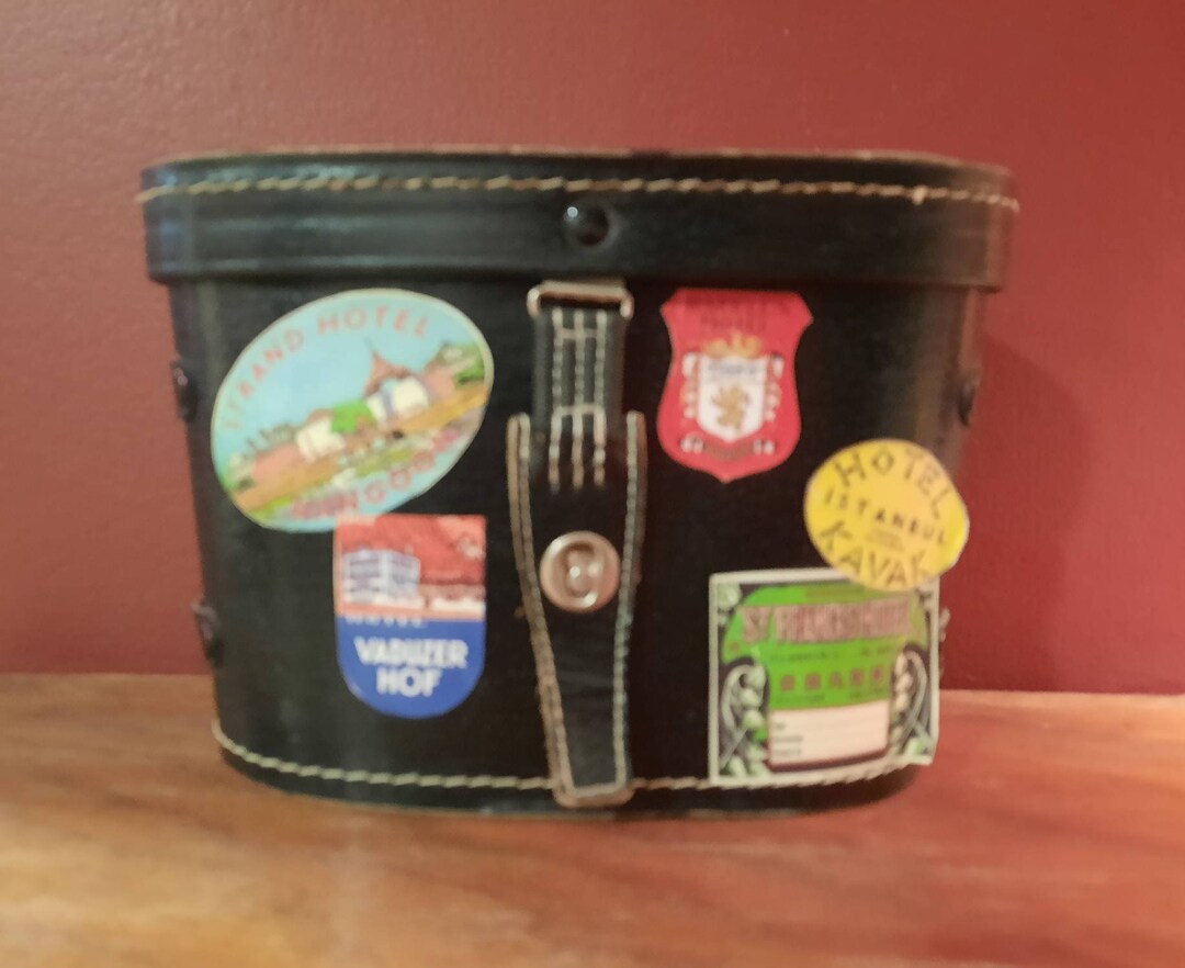 Vintage Hard Shell Binocular/camera Case Black Leather With Etsy