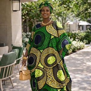 Green and Gold African Dress - Etsy