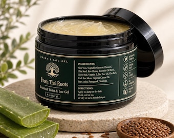 From Tha' Roots Botanical Twist & Loc Gel: Strong Hold, No Flakes, Natural Styling