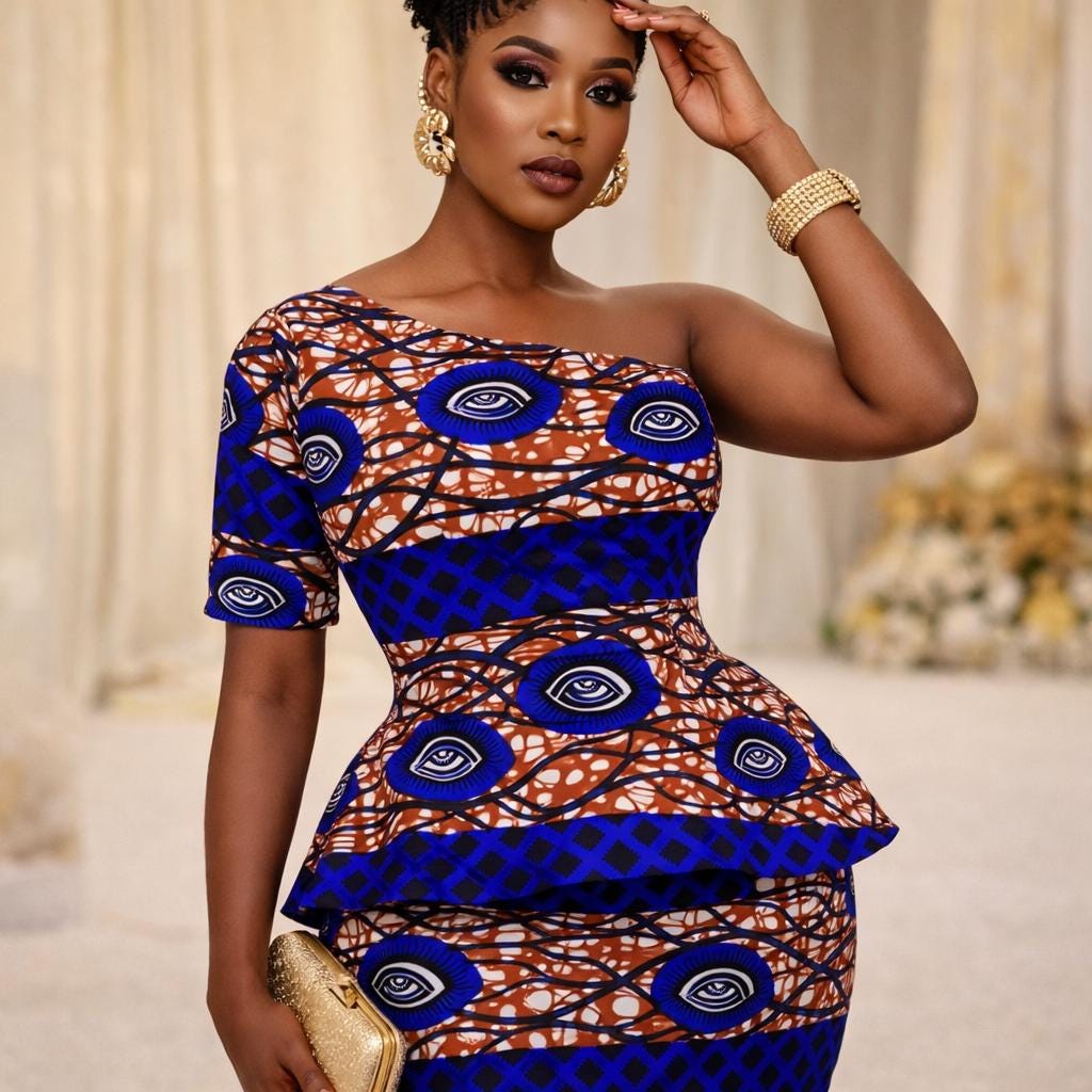Blue Dashiki Dress - Etsy
