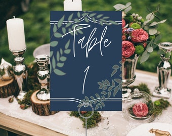 Table Numbers Template, Table Numbers, 5x7 Personalized, Downloadable, and Customizable Event Table Cards, Bold Table Template