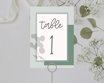 Table Numbers Template, Table Numbers, 5x7 Personalized, Downloadable, and Customizable Event Table Cards