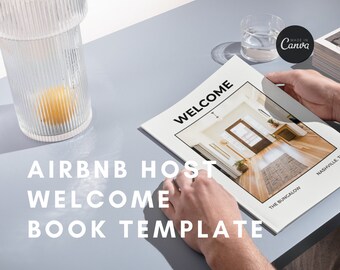 Szablon powitalnej księgi Airbnb, Szablon Airbnb, Podręcznik gospodarza domu, Szablon księgi gości, Szablon krótkoterminowego wynajmu wakacyjnego