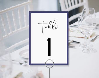 Table Numbers Template, Table Numbers, 5x7 Personalized, Downloadable, and Customizable Event Table Cards, Modern Calligraphy Table Template