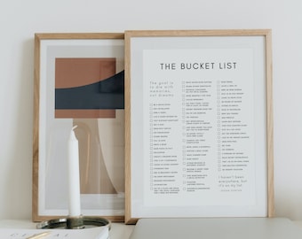 Do druku i edycji spersonalizowana lista życzeń, 8x10 cyfrowe pobieranie z cytatami i pomysłami, rzeczy do zrobienia przed śmiercią, ostateczna lista życzeń
