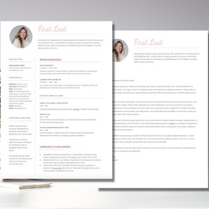 Sorority Resume Template with Photo, Sorority Resume Template, Rush Resume Template, Sorority Resume Template, Resume Template Sorority