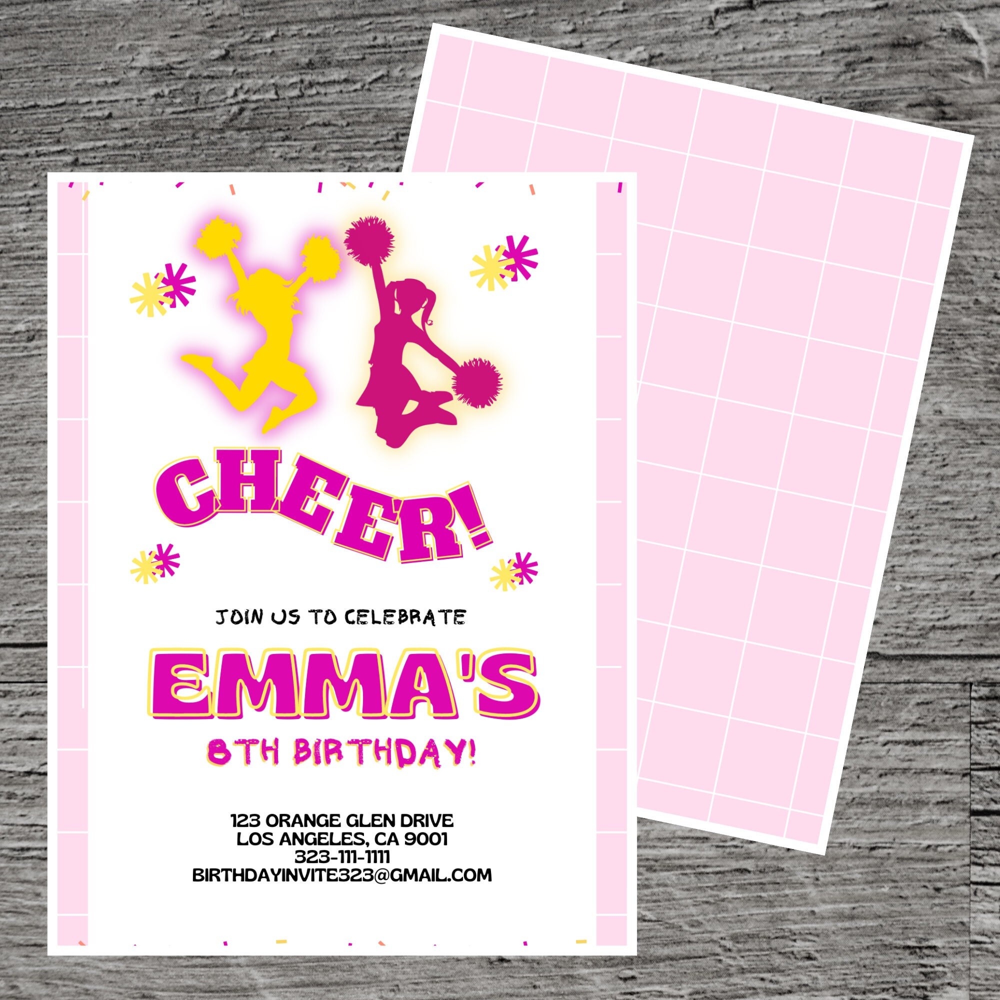 cheerleading-birthday-party-invitation-template-cheer-girls-pom-poms-dance-outfit-all-star-custom-editable-5-x-7-canva-free-online-tool-etsy