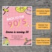 90's Theme Birthday Invitation, Dress up in Color, Pop Punk Decades ...