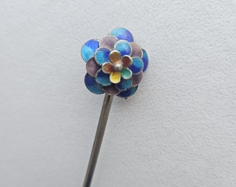 8.5 cm - Korean Vintage Jade Hairpin - Handmade Chilbo Silver Binyeo - Traditional Korean Bridal Hair Ornament - Royal Heritage Gift