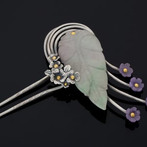 Sterling Silver jade Korean Traditional Sterling Silver Hanbok Dwikkoji Hair Stick – Artisan Handcrafted