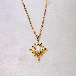 Opal North Star necklace