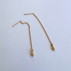Star threader earring