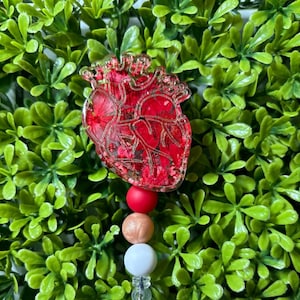 Floral Heart Badge Reel|Cardiology, Cath Lab Badge Reel|Nurse Gift|