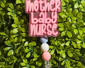 Mother Baby Nurse Badge Reel|Postpartum Badge Reel|Nurse Badge Reel|Cute Badge Reel|
