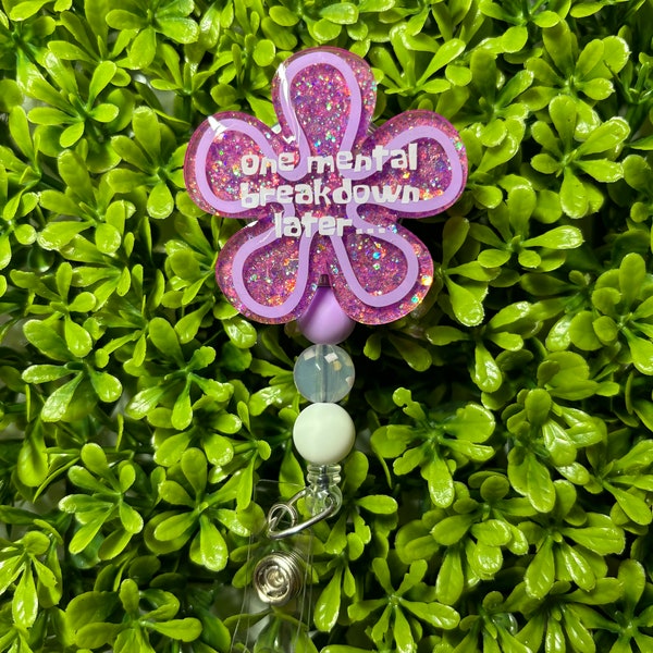 Flower Cloud Badge Reel|Badge Reel|Nurse, Teacher Gift|