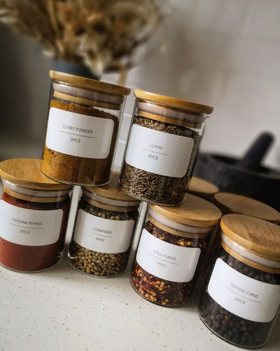 Set of 8 Spice Jars 