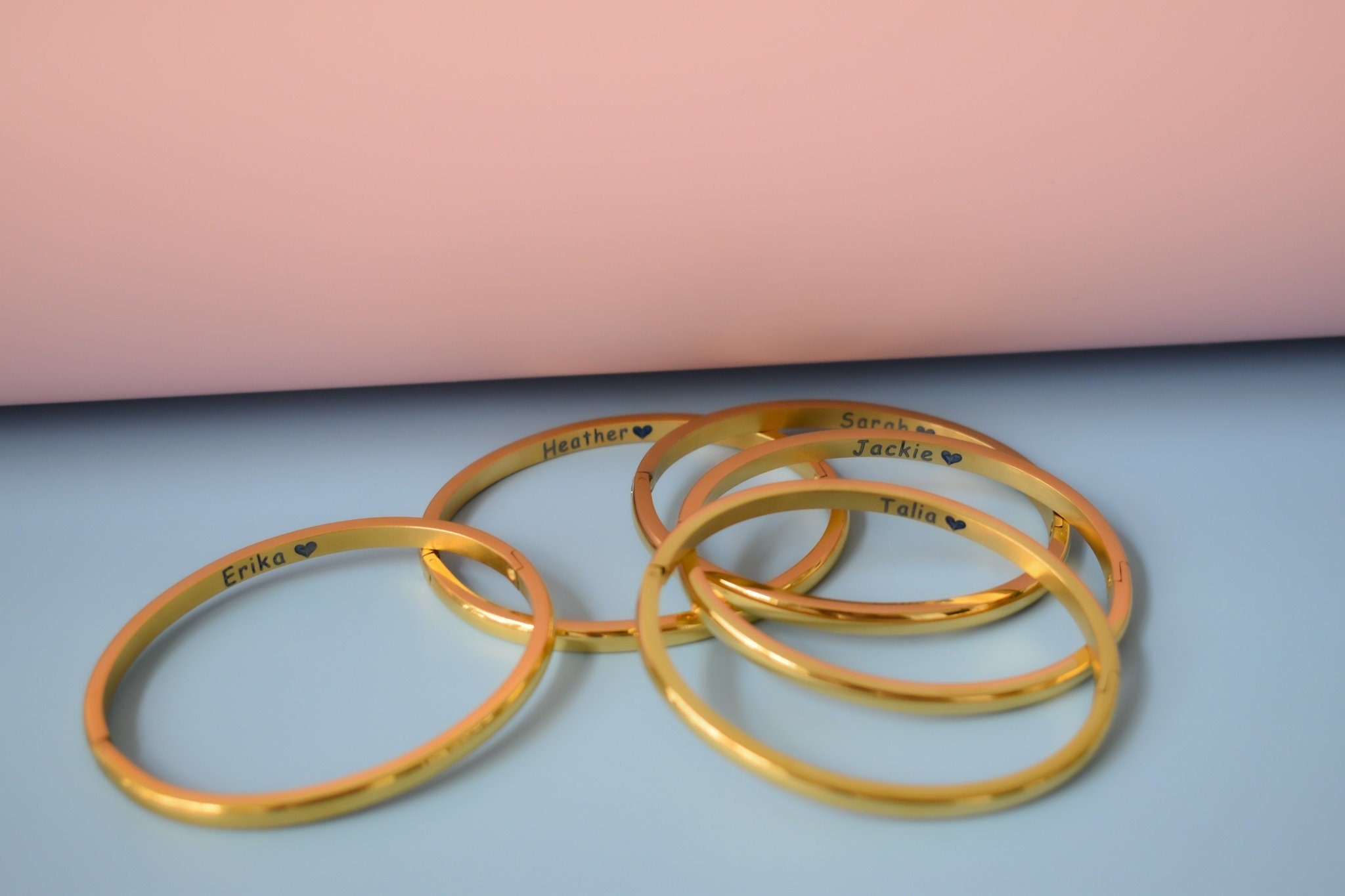 Gold filled Bangle Bracelets- Customizable Jewelry- Cuff Bracelets For Women -Engraved Bangle Bracelets -Personalized Gold Cuff Wristwear