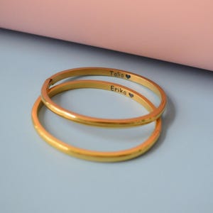 Gold Bangle Bracelet, Customize Personalized Bracelet, Gold Zircon Bracelet, Cuff Bracelet, WATERPROOF Erika Name Custom Bracelet Her Gift