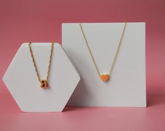 18K Gold Letter a Necklace Initial Necklace, Personalized Minimalist Necklace Solid Her Heart Love Handmade Her Gift WATERPROOF Gold Jewelry