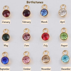 Assorted Gold Filled Charms · Old English Initial Letter Zodiac Constellation Birthstone Stone Add on Charm for Necklaces Anklets Bracelets