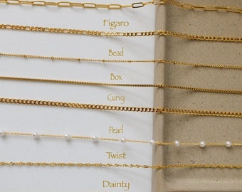 Adjustable Gold Chain Bracelets - Minimalist Bracelets -Chunky Dainty, Curby, Rope, Link Chains -Trendy and Versatile -Gift for Her or Him