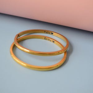 Gold Bangle Bracelet, Customize Personalized Bracelet, Gold Zircon Bracelet, Cuff Bracelet, WATERPROOF Crystal Name Custom Bracelet Her Gift
