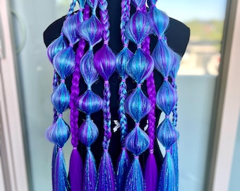 Sully - Tie-In Braid Extensions (Bubble Braids) - Tinsel