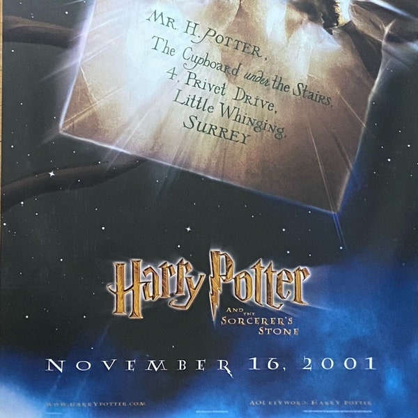 Original 2001 'HARRY POTTER And The Sorcerer's Stone' ADVANCE One-Sheet Movie Poster