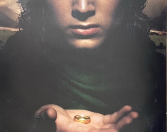 Poster originale anticipato del film "La compagnia dell'anello" del Signore degli Anelli del 2001
