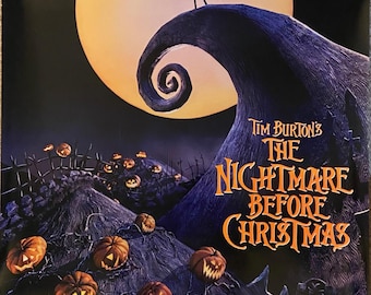 Manifesto cinematografico originale del film NIGHTMARE BEFORE CHRISTMAS del 1993, fronte-retro