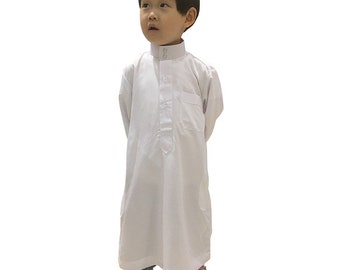 White thobe for Baby Toddler Boys Eid kid thobes.