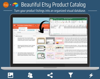 Beautiful Etsy Product Catalog | Instantly Turns Etsy Listings Export from CSV into Shareable Digital Image Gallery | Airtable Template