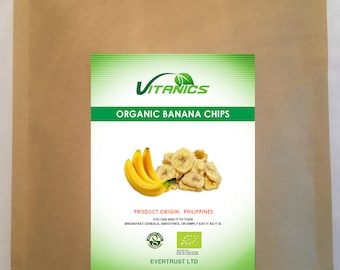 Organic Dried Banana Chips (Sweetened)