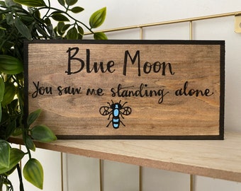 Blue moon gift plaque / Blue moon gift Manchester City gift / football gift / Manchester City bee /Manchester bee / christmas