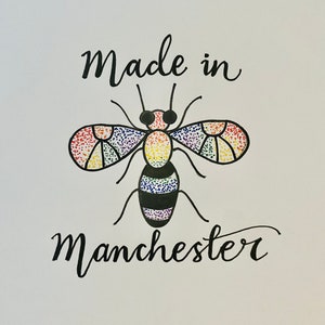 Made in Manchester/ Manchester print/ Manchester bee/ Manchester gift/ gift for friend