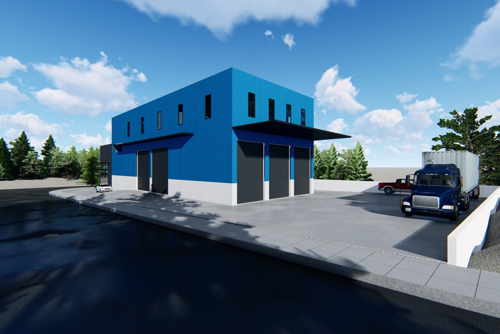 Industrial Building Architectural Plans With Adjustable Areas for Your ...