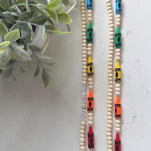 Artistic Teacher Crayon Lanyard| • Art Teacher, Elementary Teacher • Customize with name STYLE CHANGE 8/1